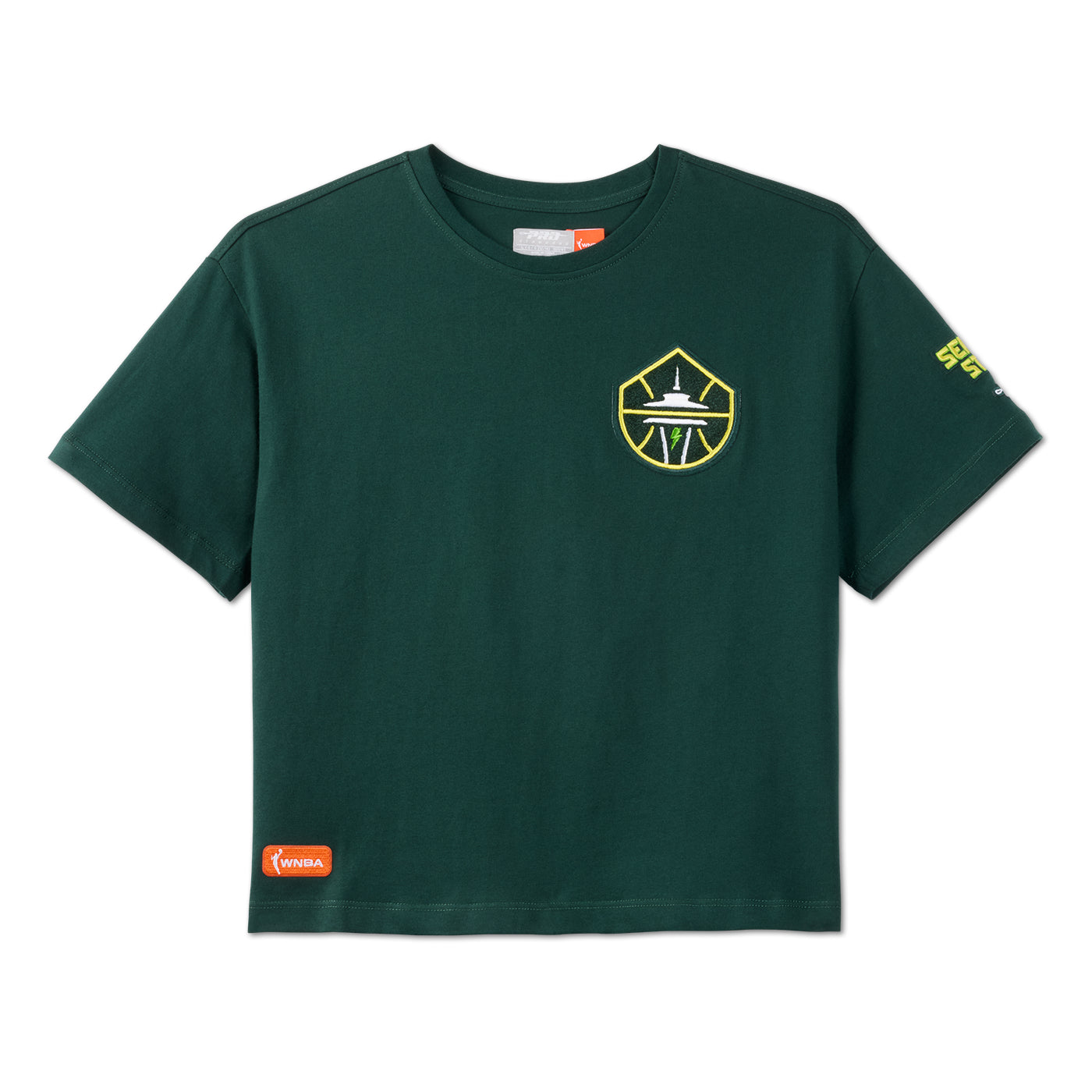 Girls Chenille Boxy Green Tee