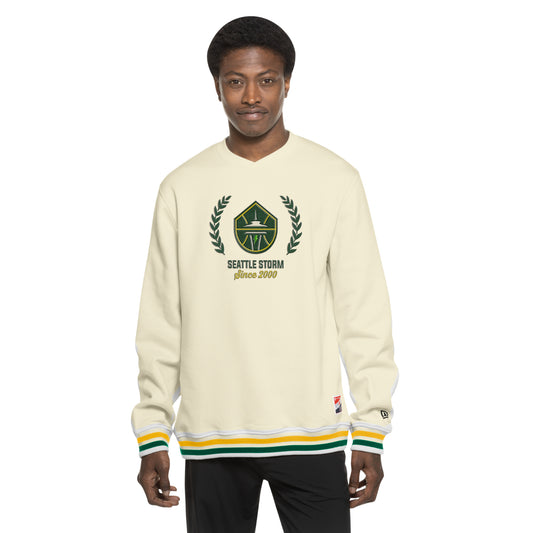 New Era Mens Embroidered Crewneck
