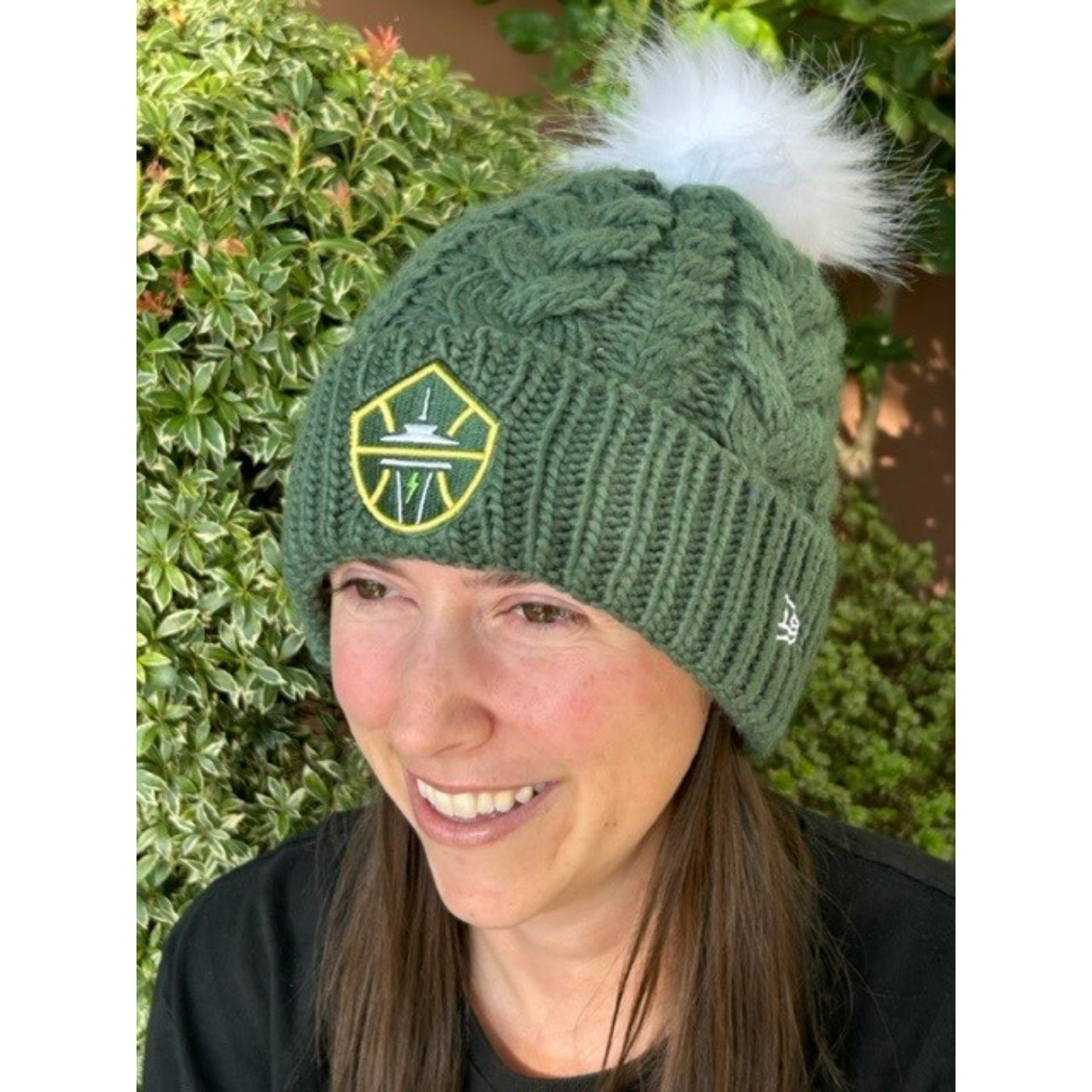 Womens Knit Pom Beanie