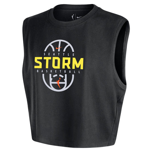 Nike Storm Sleeveless Black Crop Tee