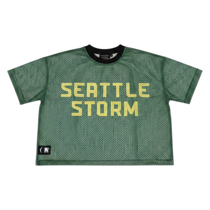 Round21 Seattle Storm Womens Green Mesh Top