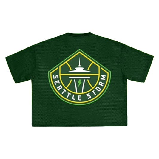 Round21 Seattle Storm Womens Green Mesh Top