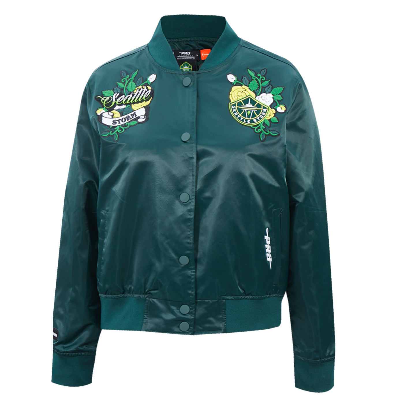 Pro Standard Womens Ink and Bloom Satin Jacket