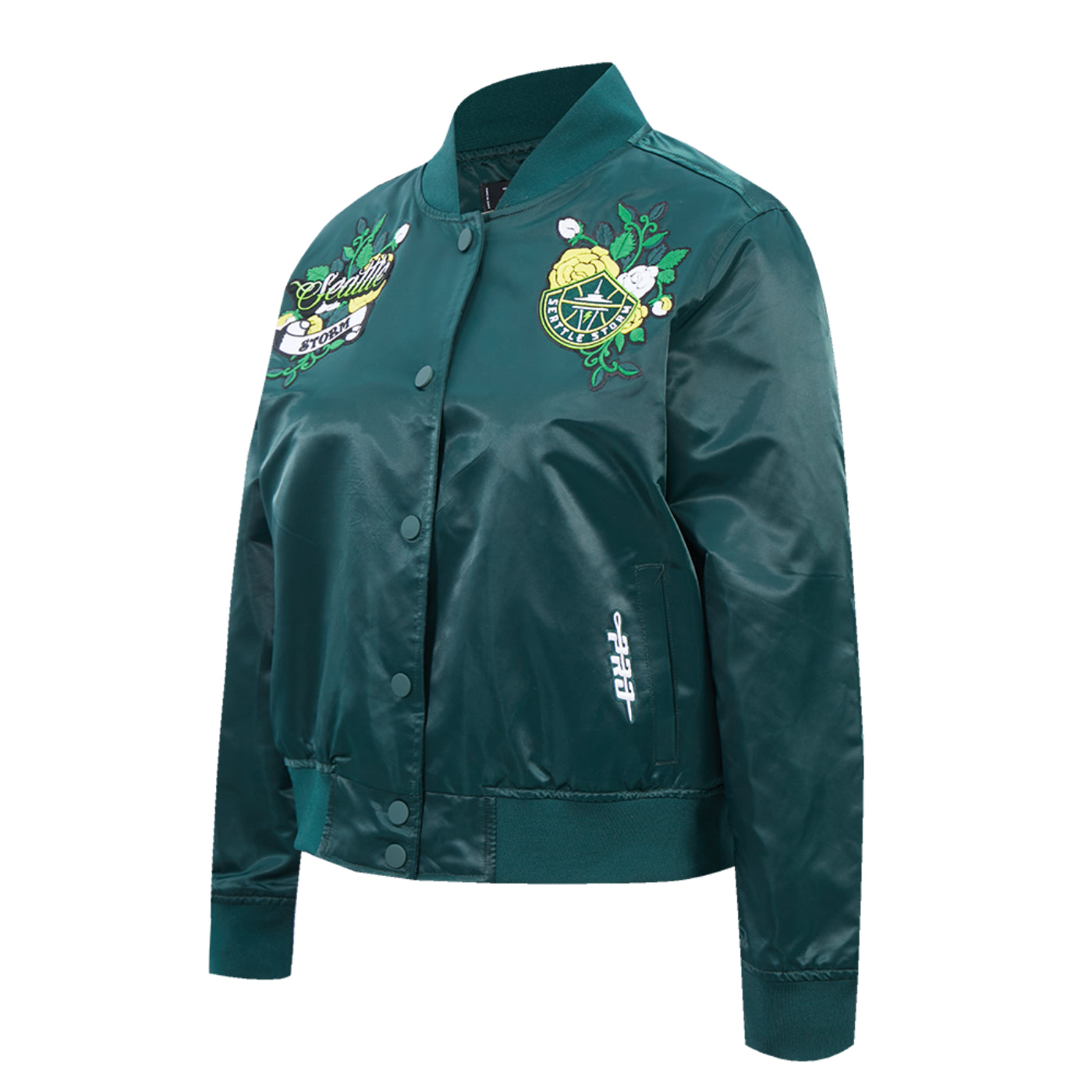 Pro Standard Womens Ink and Bloom Satin Jacket