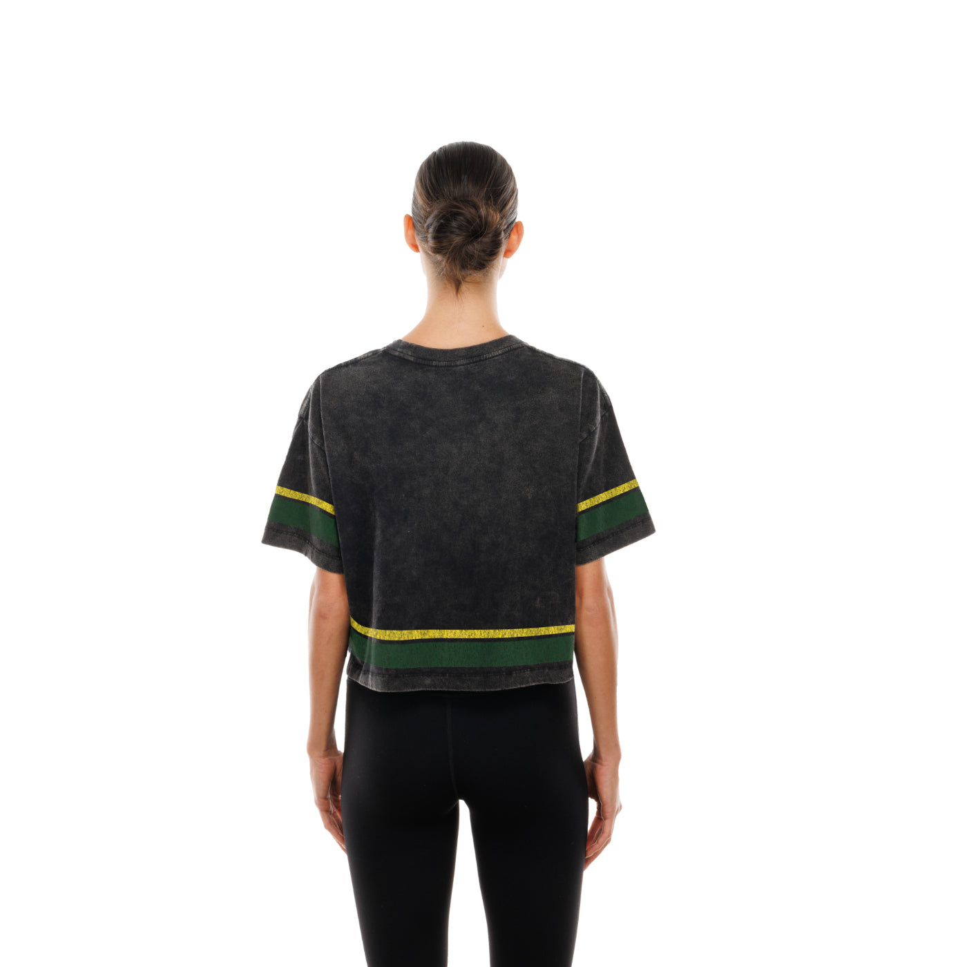 New Era Womens Seattle Stripe Crop Tee