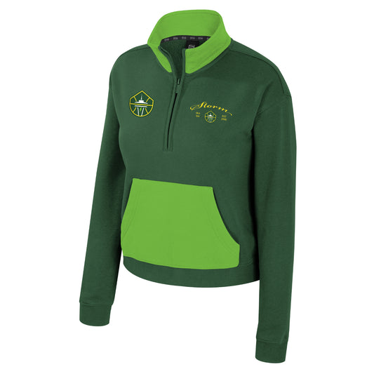 Womens Colorblock Pocket Half Zip