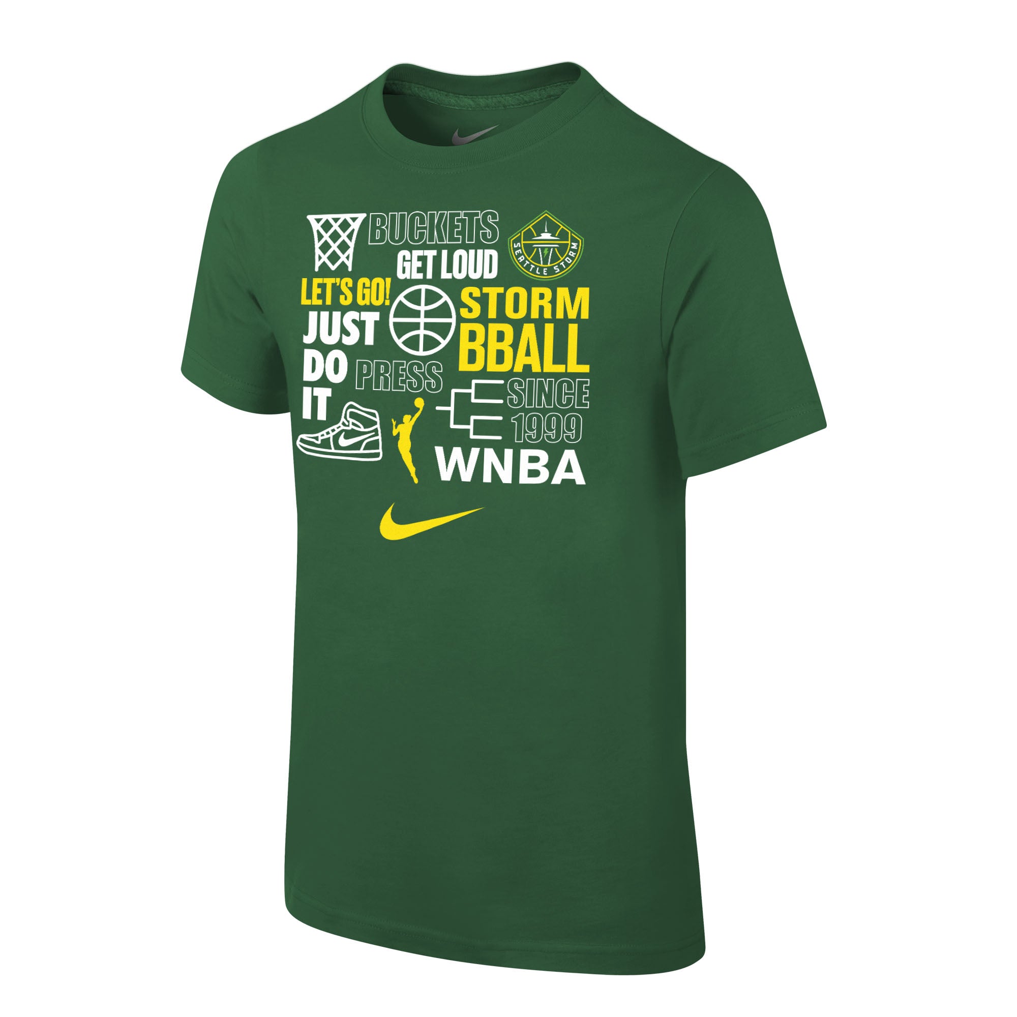 Youth Bball Verb Tee Green