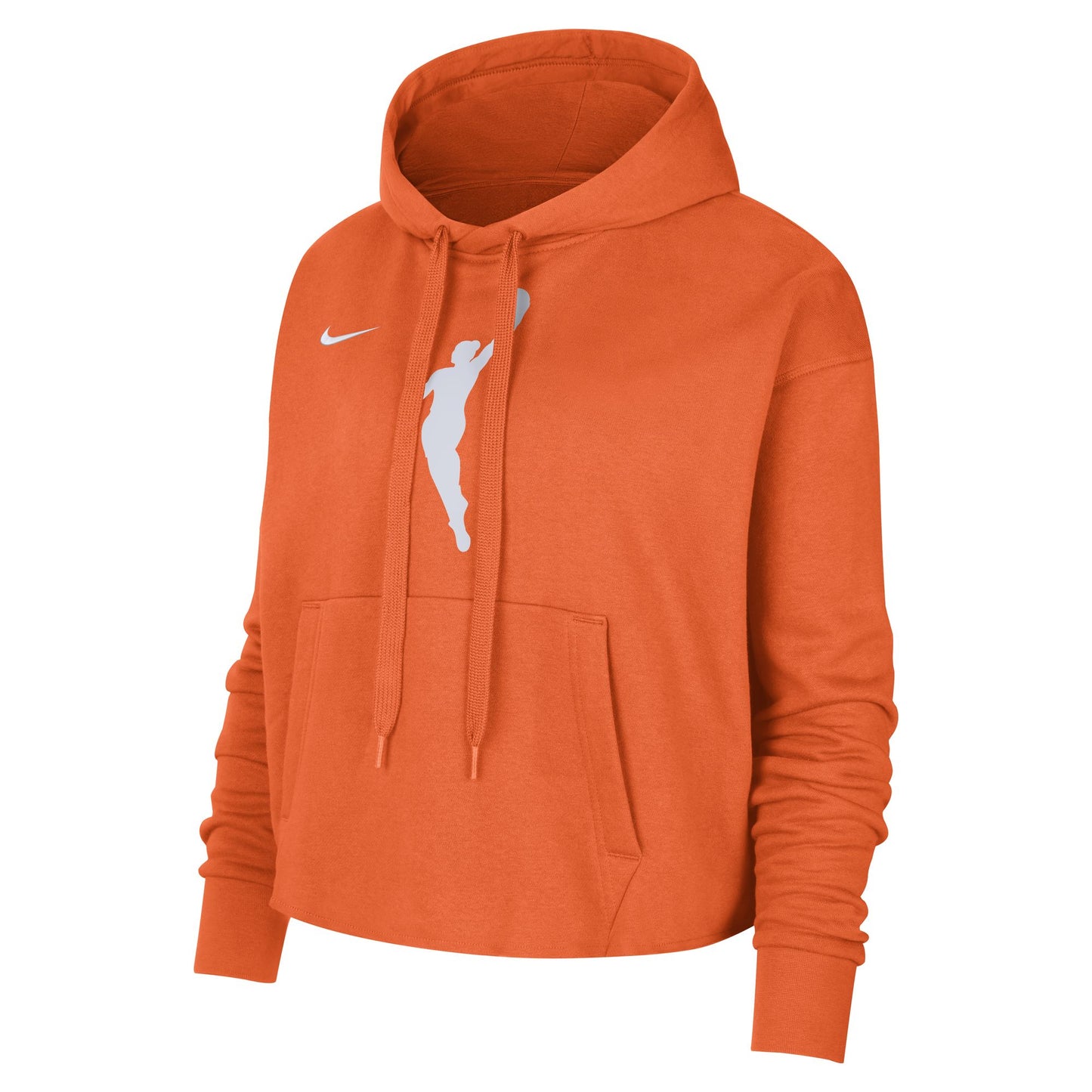 WNBA League Logo Crop Orange Pullover Hoodie